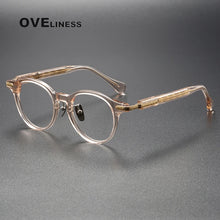 Load image into Gallery viewer, Acetate Titanium Glasses Frame Men Women   Vintage Retro Round myopia Prescription Eyeglasses frames Spectacles Eyewear