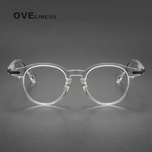 Load image into Gallery viewer, Acetate Titanium Glasses Frame Men Women   Vintage Retro Round myopia Prescription Eyeglasses frames Spectacles Eyewear