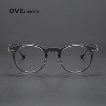Load image into Gallery viewer, Acetate Titanium Glasses Frame men Women Vintage Round Myopia Optical Prescription Eyeglasses Frames Men   Titan Eyewear