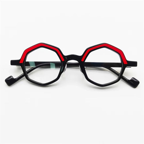 Acetate Vintage Glasses Vintage Men Myopia Optical Prescription Oval Polygon Eyeglasses Frame Women Japanese Style Eyewear