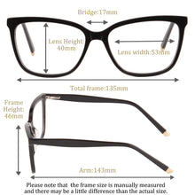 Carica l&#39;immagine nel visualizzatore di Gallery, Acetate frame reading glasses for women near and far multifocal eyeglasses myopia women glasses resin lenses shipping customized