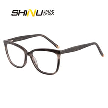 Carica l&#39;immagine nel visualizzatore di Gallery, Acetate frame reading glasses for women near and far multifocal eyeglasses myopia women glasses resin lenses shipping customized