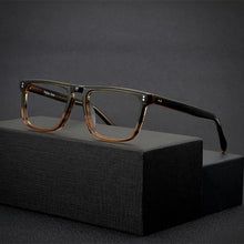 Load image into Gallery viewer, Acetate square frame glasses for men vintage tortoiseshell handmade optical glasses frames make prescription glasses progressive