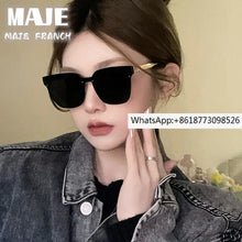 Load image into Gallery viewer, Advanced sunglasses for women with large frame and small polarized light, UV resistant driving sunglasses