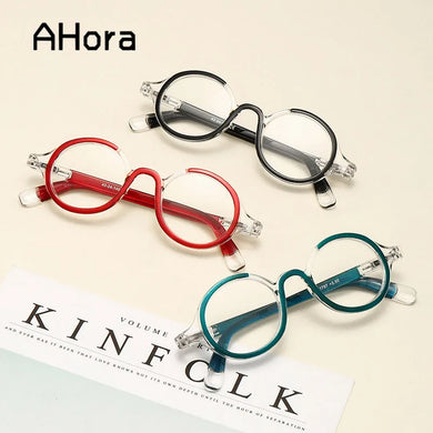 Ahora  Small Round Frame Reading Glasses Retro Presbyopic Eyeglasses Blocking Blue Light Hyperopia Eyewear +1.0..+4.0