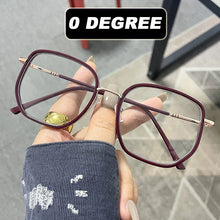 Carica l&#39;immagine nel visualizzatore di Gallery, Ahora Retro Oversized Finished Myopia Glasses Frame With Diopters for Women Men Ins Style Square Large Frame Spectacles Frames
