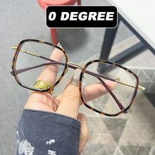 Carica l&#39;immagine nel visualizzatore di Gallery, Ahora Retro Oversized Finished Myopia Glasses Frame With Diopters for Women Men Ins Style Square Large Frame Spectacles Frames