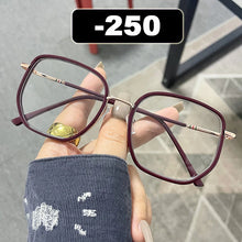 Carica l&#39;immagine nel visualizzatore di Gallery, Ahora Retro Oversized Finished Myopia Glasses Frame With Diopters for Women Men Ins Style Square Large Frame Spectacles Frames
