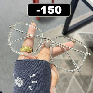 Ahora Retro Oversized Finished Myopia Glasses Frame With Diopters for Women Men Ins Style Square Large Frame Spectacles Frames