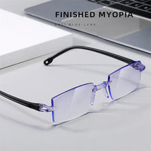 Load image into Gallery viewer, Ahora Rimless Finished Myopia Glasses Frame Anti Blue Light With -1.0 -1.5 -2.0 -2.5 -3.0 -3.5 -4.0 Myopic Spectacles Frames