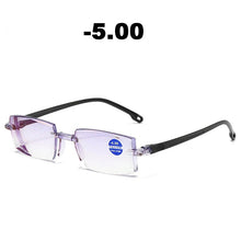 Load image into Gallery viewer, Ahora Rimless Finished Myopia Glasses Frame Anti Blue Light With -1.0 -1.5 -2.0 -2.5 -3.0 -3.5 -4.0 Myopic Spectacles Frames