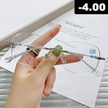 Load image into Gallery viewer, Ahora Simple Rimless Finished Optical Eye Glasses Frame Men Women Vintage Spectacles Frames 0 -1.0 -1.5 -2.0 -2.5 -3.0 -3.5 -4.0