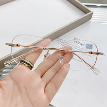 Load image into Gallery viewer, Ahora Simple Rimless Finished Optical Eye Glasses Frame Men Women Vintage Spectacles Frames 0 -1.0 -1.5 -2.0 -2.5 -3.0 -3.5 -4.0