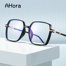 Load image into Gallery viewer, Ahora Ultralight TR90 Anti Blue Light Reading Glasses Frame Transparent Square Oversize Prebyopia Eyeglasses Unisex 0+1.0...+4.0