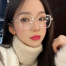 Load image into Gallery viewer, Ahora Ultralight TR90 Anti Blue Light Reading Glasses Frame Transparent Square Oversize Prebyopia Eyeglasses Unisex 0+1.0...+4.0