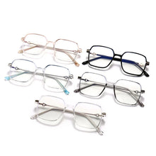 Load image into Gallery viewer, Ahora Ultralight TR90 Anti Blue Light Reading Glasses Frame Transparent Square Oversize Prebyopia Eyeglasses Unisex 0+1.0...+4.0