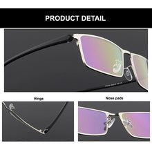 Load image into Gallery viewer, Alloy Full Rim Rectangle Glasses Frame Men TR90 Temple Superlight Optical Eyeglasses For Myopia And Hyperopia Eyewear DD1617
