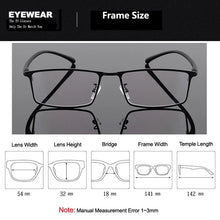 Load image into Gallery viewer, Alloy Full Rim Rectangle Glasses Frame Men TR90 Temple Superlight Optical Eyeglasses For Myopia And Hyperopia Eyewear DD1617
