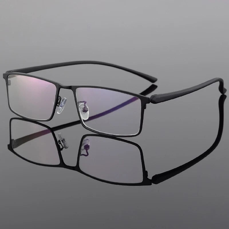 Alloy Full Rim Rectangle Glasses Frame Men TR90 Temple Superlight Optical Eyeglasses For Myopia And Hyperopia Eyewear DD1617