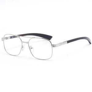 Alloy Glasses Frame Wood Men Pilot Optical Prescription Eyeglasses Frame French Brand Designs Spectacles Women Oversized Eyewear
