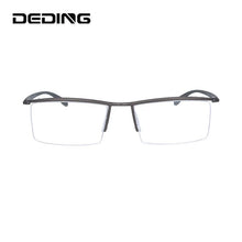 Load image into Gallery viewer, Alloy Half Rim Glasses Frame Men Brand Designer Prescription Eyeglasses Business Fashion Optical Eyewear DD0751