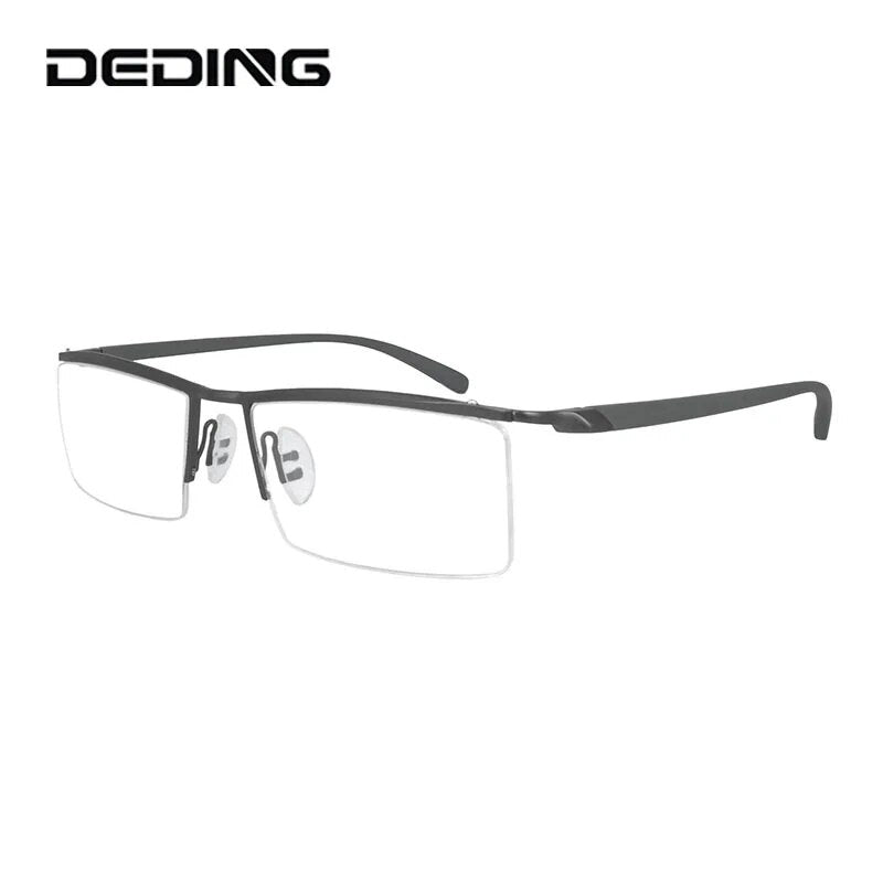 Alloy Half Rim Glasses Frame Men Brand Designer Prescription Eyeglasses Business Fashion Optical Eyewear DD0751