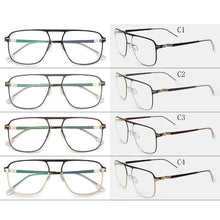 Load image into Gallery viewer, Alloy Myopia Glasses Frame Men Square Optical Prescription Eyeglasses Frame Metal  Oversize ULTEM Frame Silicone Eyewear