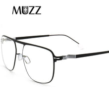Load image into Gallery viewer, Alloy Myopia Glasses Frame Men Square Optical Prescription Eyeglasses Frame Metal  Oversize ULTEM Frame Silicone Eyewear