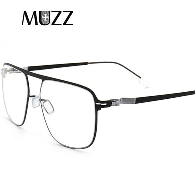 Alloy Myopia Glasses Frame Men Square Optical Prescription Eyeglasses Frame Metal  Oversize ULTEM Frame Silicone Eyewear