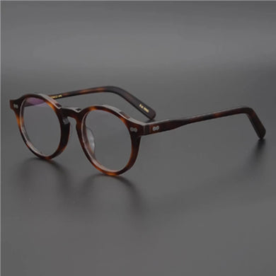 America Design Hand-Made Vintage Round Acetate Prescription Glasses Frame Men Women Luxury Brand Myopia Optical Eyeglasses
