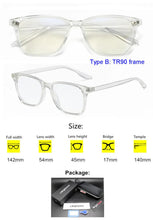 Load image into Gallery viewer, Anti Blue Light Blocking Filter Reduces Digital Eye Strain Clear Regular Computer Gaming SleepingBetter Glasses Improve Comfort