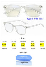 Load image into Gallery viewer, Anti Blue Light Blocking Filter Reduces Digital Eye Strain Clear Regular Computer Gaming SleepingBetter Glasses Improve Comfort
