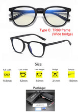 Load image into Gallery viewer, Anti Blue Light Blocking Filter Reduces Digital Eye Strain Clear Regular Computer Gaming SleepingBetter Glasses Improve Comfort