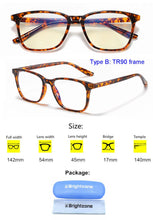 Load image into Gallery viewer, Anti Blue Light Blocking Filter Reduces Digital Eye Strain Clear Regular Computer Gaming SleepingBetter Glasses Improve Comfort