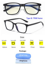 Load image into Gallery viewer, Anti Blue Light Blocking Filter Reduces Digital Eye Strain Clear Regular Computer Gaming SleepingBetter Glasses Improve Comfort