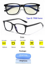 Load image into Gallery viewer, Anti Blue Light Blocking Filter Reduces Digital Eye Strain Clear Regular Computer Gaming SleepingBetter Glasses Improve Comfort