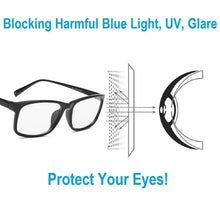 Load image into Gallery viewer, Anti Blue Light Blocking Filter Reduces Digital Eye Strain Clear Regular Computer Gaming SleepingBetter Glasses Improve Comfort