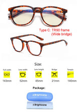 Load image into Gallery viewer, Anti Blue Light Blocking Filter Reduces Digital Eye Strain Clear Regular Computer Gaming SleepingBetter Glasses Improve Comfort