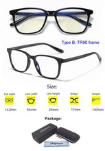 Load image into Gallery viewer, Anti Blue Light Blocking Filter Reduces Digital Eye Strain Clear Regular Computer Gaming SleepingBetter Glasses Improve Comfort