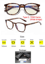 Load image into Gallery viewer, Anti Blue Light Blocking Filter Reduces Digital Eye Strain Clear Regular Computer Gaming SleepingBetter Glasses Improve Comfort