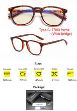 Load image into Gallery viewer, Anti Blue Light Blocking Filter Reduces Digital Eye Strain Clear Regular Computer Gaming SleepingBetter Glasses Improve Comfort