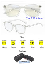 Load image into Gallery viewer, Anti Blue Light Blocking Filter Reduces Digital Eye Strain Clear Regular Computer Gaming SleepingBetter Glasses Improve Comfort