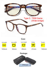 Load image into Gallery viewer, Anti Blue Light Blocking Filter Reduces Digital Eye Strain Clear Regular Computer Gaming SleepingBetter Glasses Improve Comfort