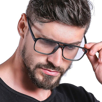 Anti Blue Light Blocking Filter Reduces Digital Eye Strain  Men Optical eye glasses Frame Clear Lens Eyewear