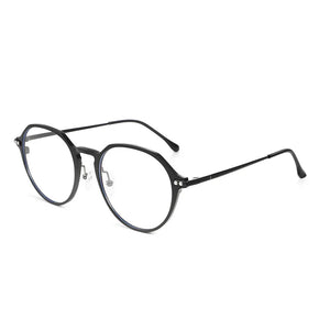 Anti Blue Light Glasses Men Women Aluminum Vintage Irregular Glasses Frame Eye Glasses Optical Eyeglasses Frames Clear Eyewear