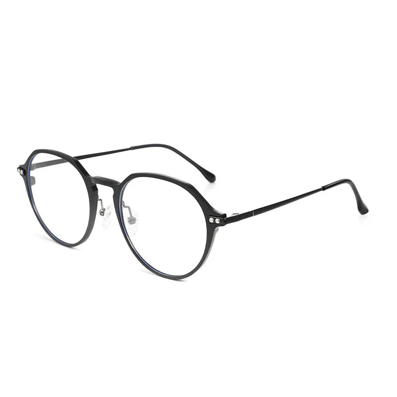 Anti Blue Light Glasses Men Women Aluminum Vintage Irregular Glasses Frame Eye Glasses Optical Eyeglasses Frames Clear Eyewear