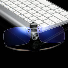 Load image into Gallery viewer, Anti Blue Light Glasses Women Men Clip on Eyeglasses Clear Computer Phone Blue-ray Eyewear Clip Flip up Glasses