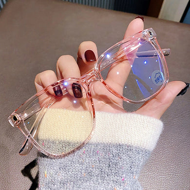 Anti-Blue Light Glasses for Women Men Vintage Transparent Polygon Computer Eyeglasses Ultra Light Frame Blue Light Protection