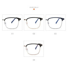 Load image into Gallery viewer, Anti Blue Light Metal Square Myopia Glasses With Degree Vintage Customized Prescription Eyeglasses Diopter 0 -0.5 -0.75 To -6.0