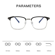 Load image into Gallery viewer, Anti Blue Light Metal Square Myopia Glasses With Degree Vintage Customized Prescription Eyeglasses Diopter 0 -0.5 -0.75 To -6.0